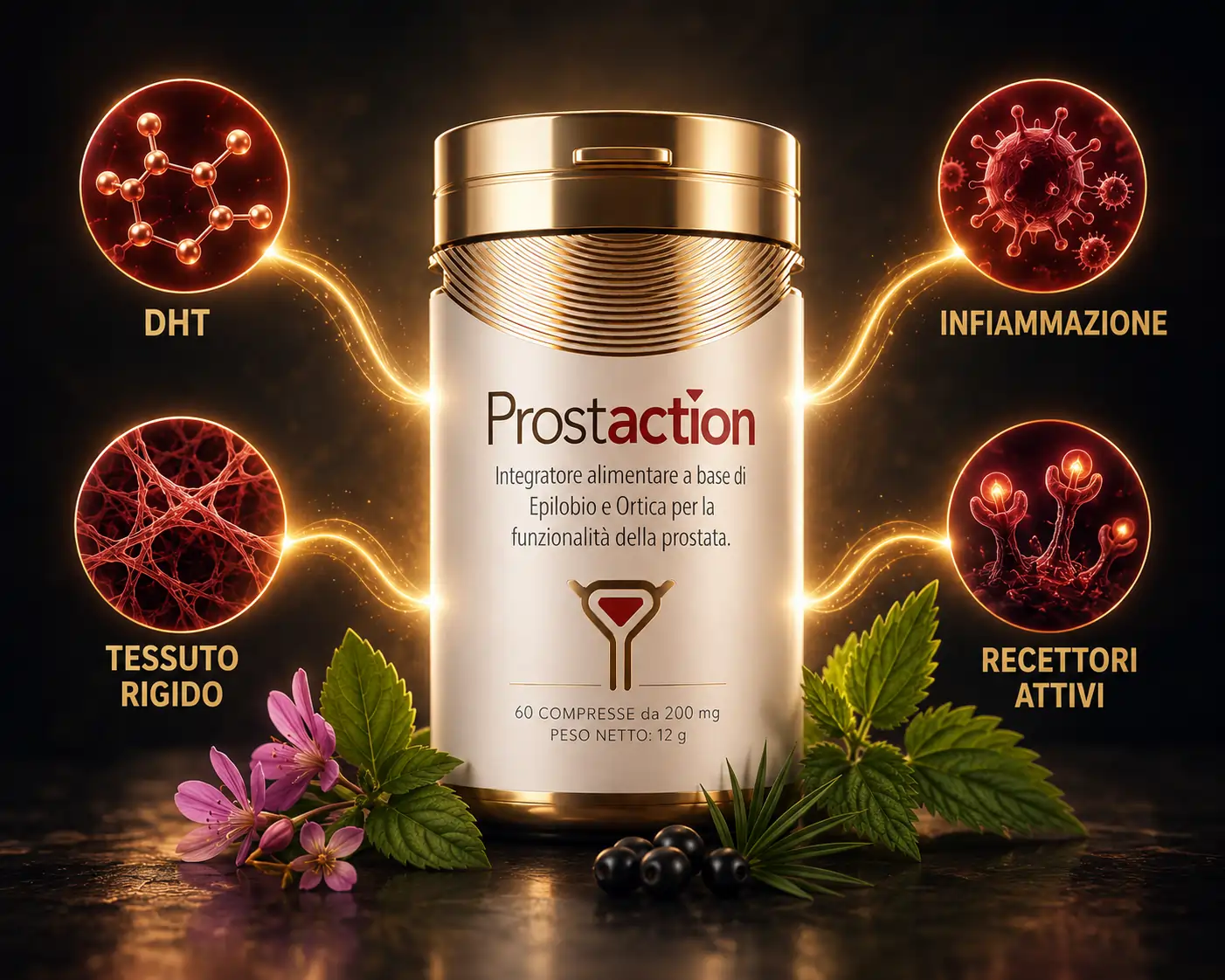 Prostaction — integratore naturale per la prostata con Epilobio e Ortica